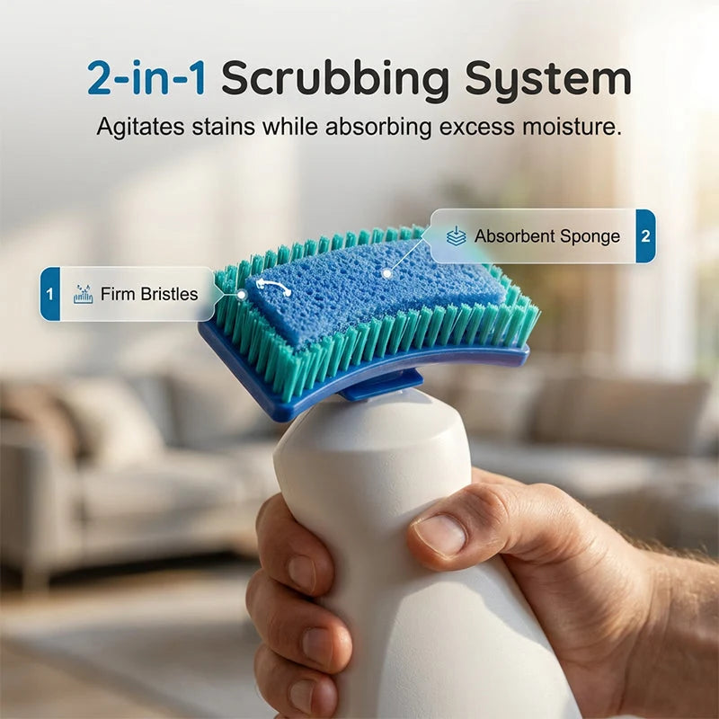 No-Wash Carpet & Sofa Cleaner with Brush