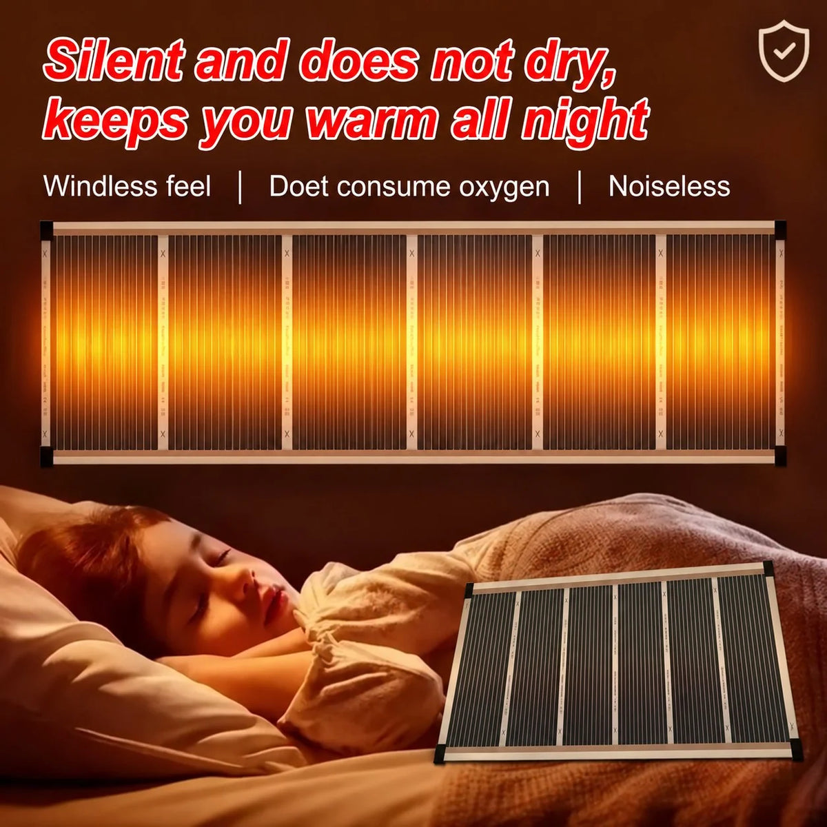🏠🔥 2026 Upgraded Far-Infrared Ceramic Wall Heater – 3-S Rapid Heating, Energy Efficient,Low Noise & Quiet Comfort