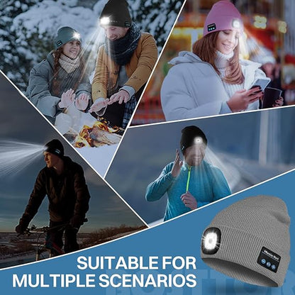 🔥Christmas Sale🎁🎄LED Bluetooth Beanie