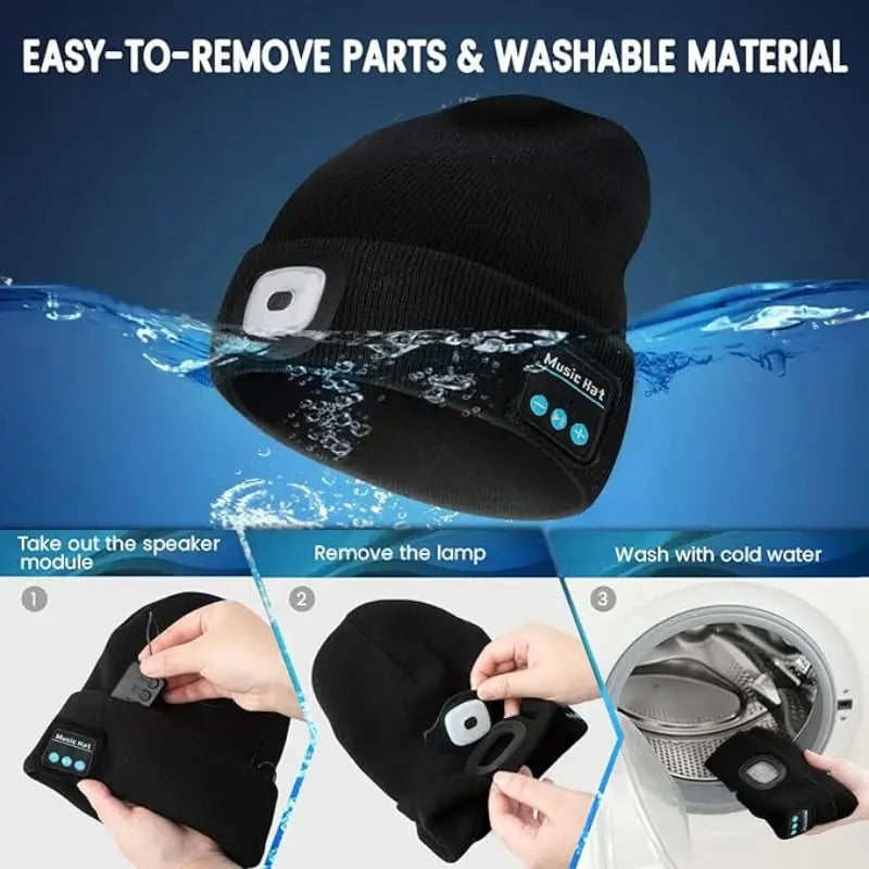 🔥Christmas Sale🎁🎄LED Bluetooth Beanie