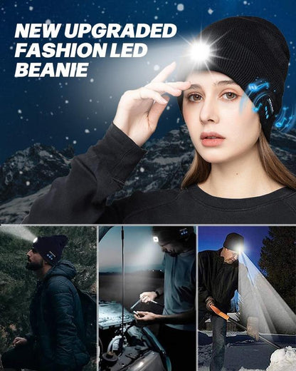 🔥Christmas Sale🎁🎄LED Bluetooth Beanie