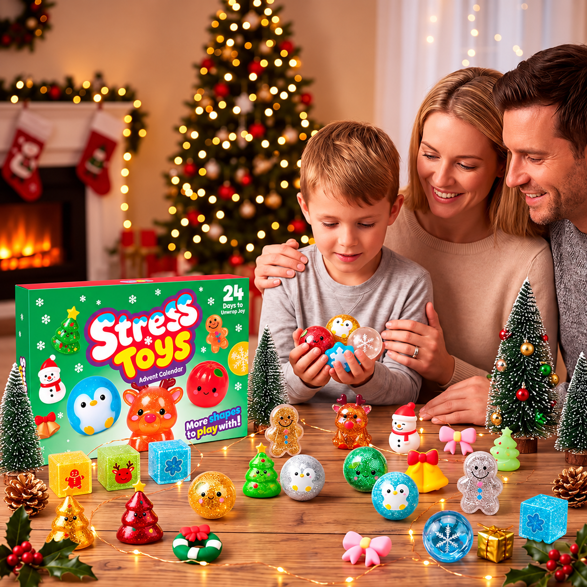 Advent Calendar 2026 Christmas Stress Relief Toy 24PCS Squeeze