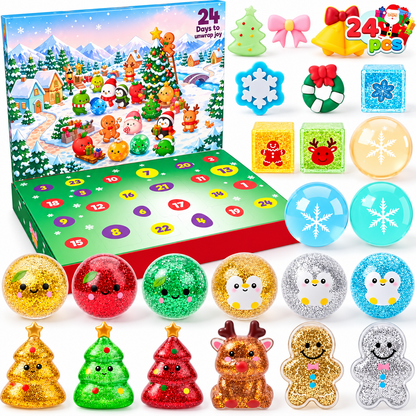 Advent Calendar 2026 Christmas Stress Relief Toy 24PCS Squeeze