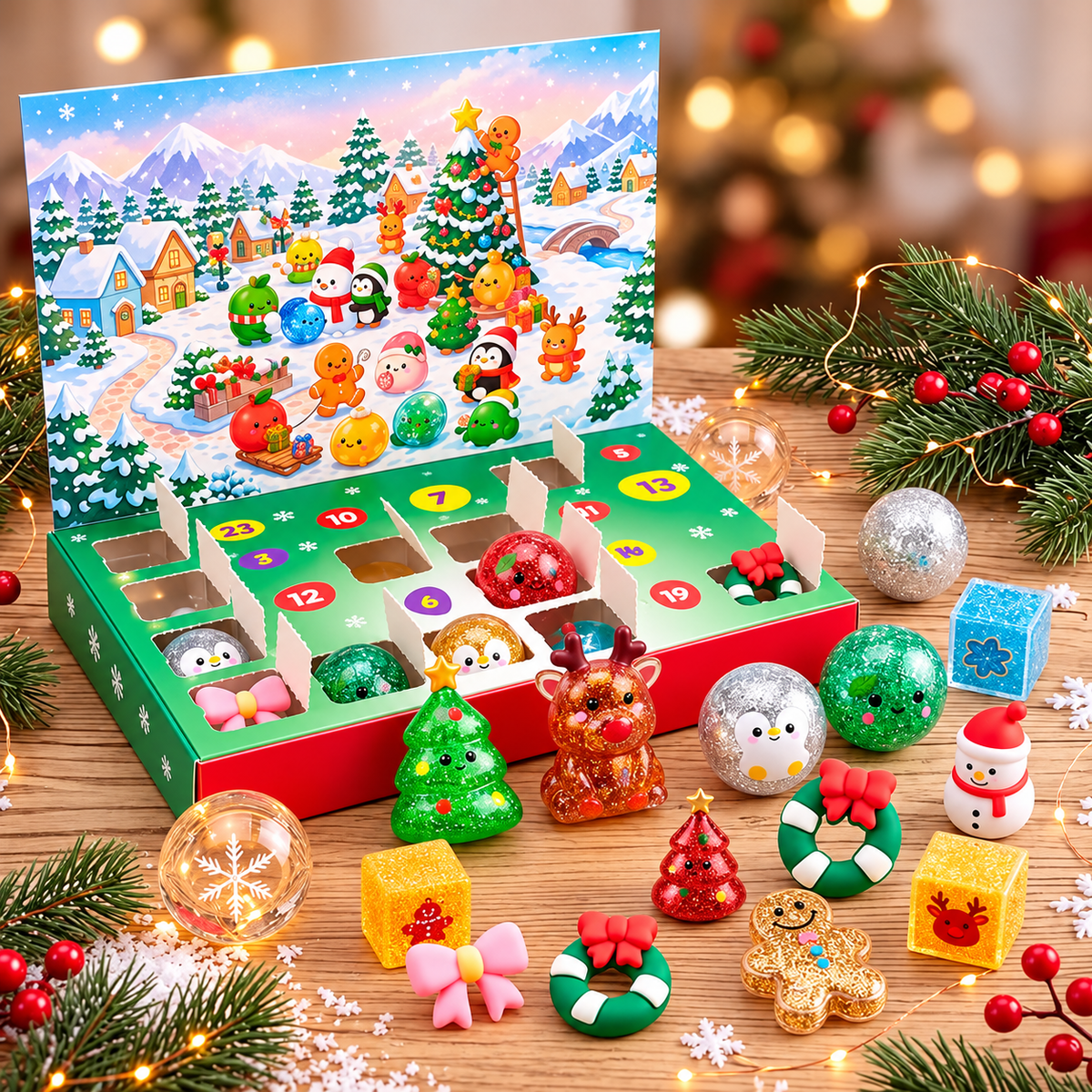 Advent Calendar 2026 Christmas Stress Relief Toy 24PCS Squeeze