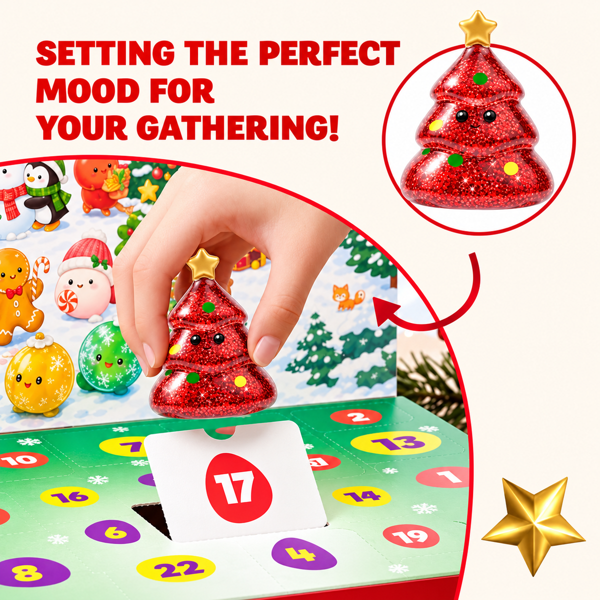 Advent Calendar 2026 Christmas Stress Relief Toy 24PCS Squeeze