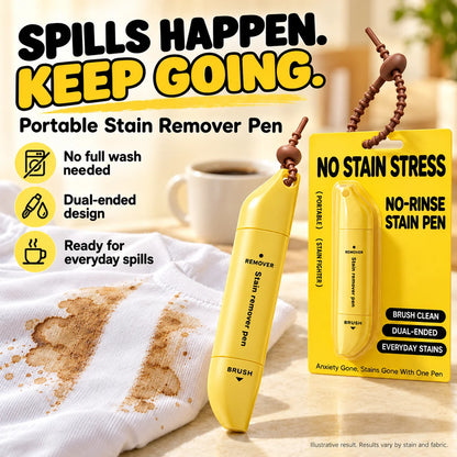 🖊️ Portable Dual-Head Stain Remover Pen - Waterless Stain Cleaning