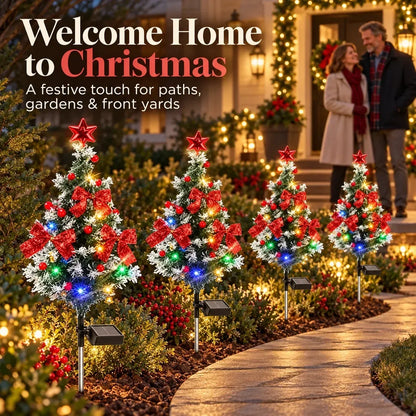 🎄 Solar Christmas Tree Lights –  DIY Outdoor Holiday Decor