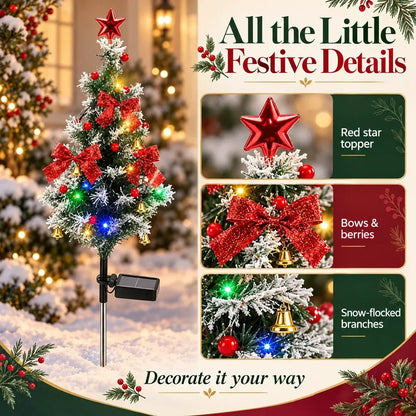 🎄 Solar Christmas Tree Lights –  DIY Outdoor Holiday Decor