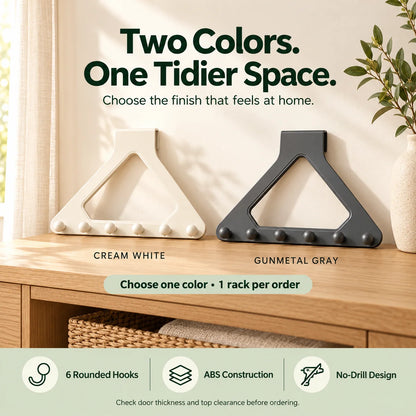 🚪Over the Door Triangle Hanging Organizer No Drill Multi Hook Rack