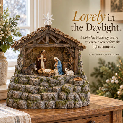 ✨ Bethlehem Glow – Lighted Nativity Mist Diffuser