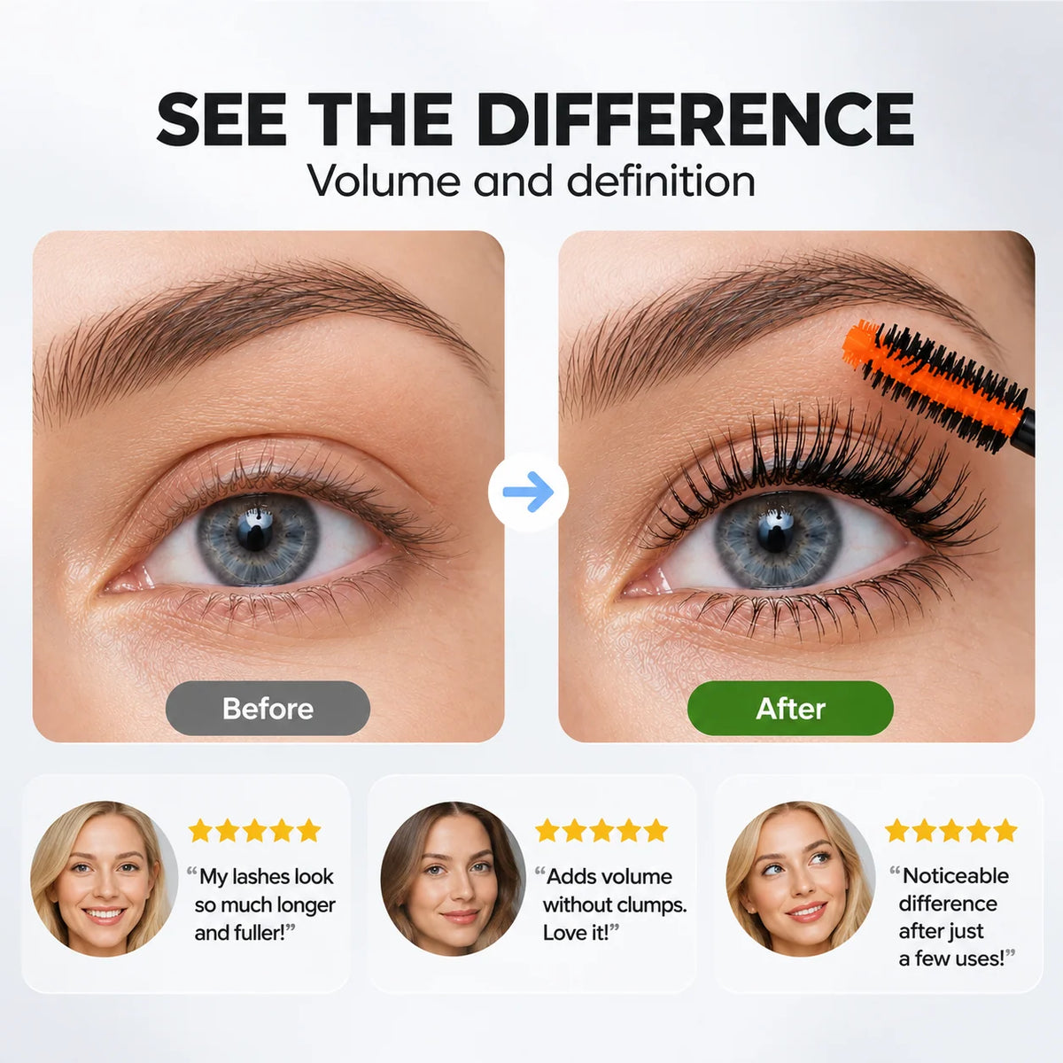 Dual-Material Double Take Brush Showstopper Mascara