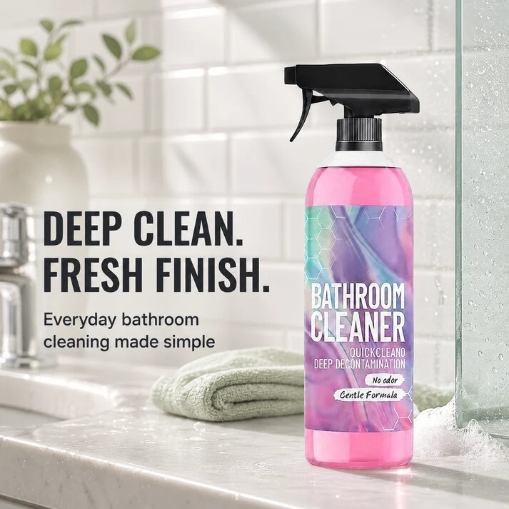 🌟🌟 Bathroom Cleaner: Sparkle in Seconds, No Harsh Fumes