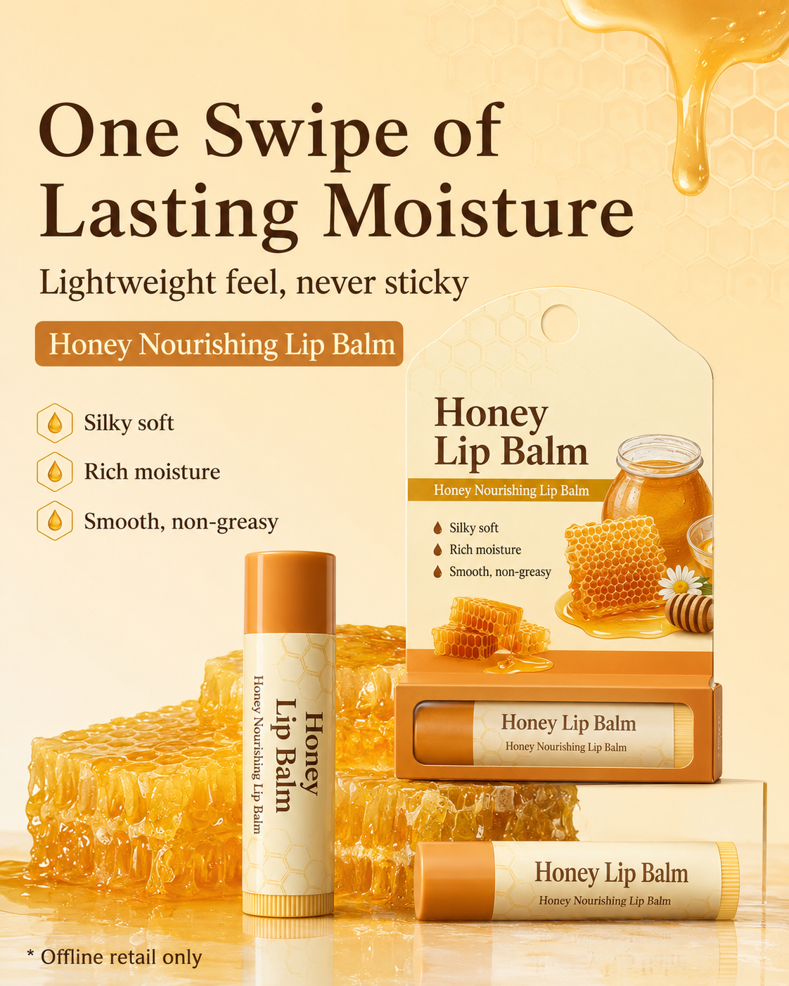 Bees 100% Natural Moisturizing Lip Balm