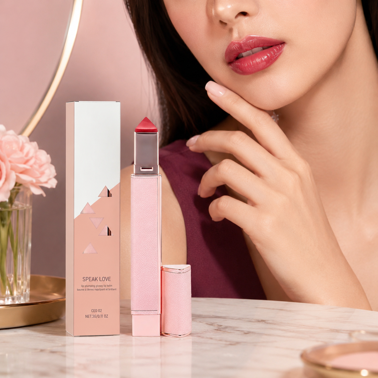 Hydrating Lip Plumping Glossy Lip Balm