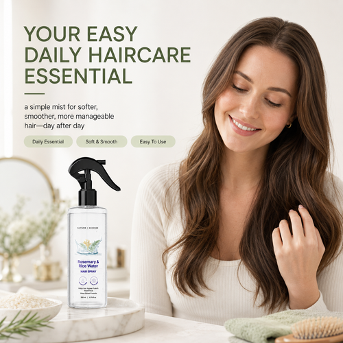 Rosemary & Rice Water Hair Spray| 100% Natural Extract