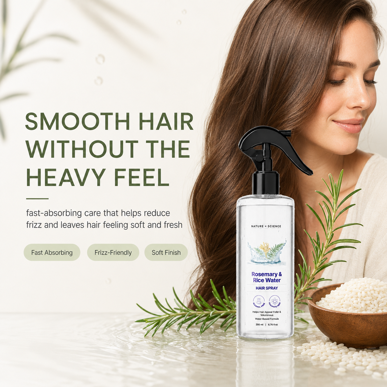 Rosemary and Rice Water Hair Spray