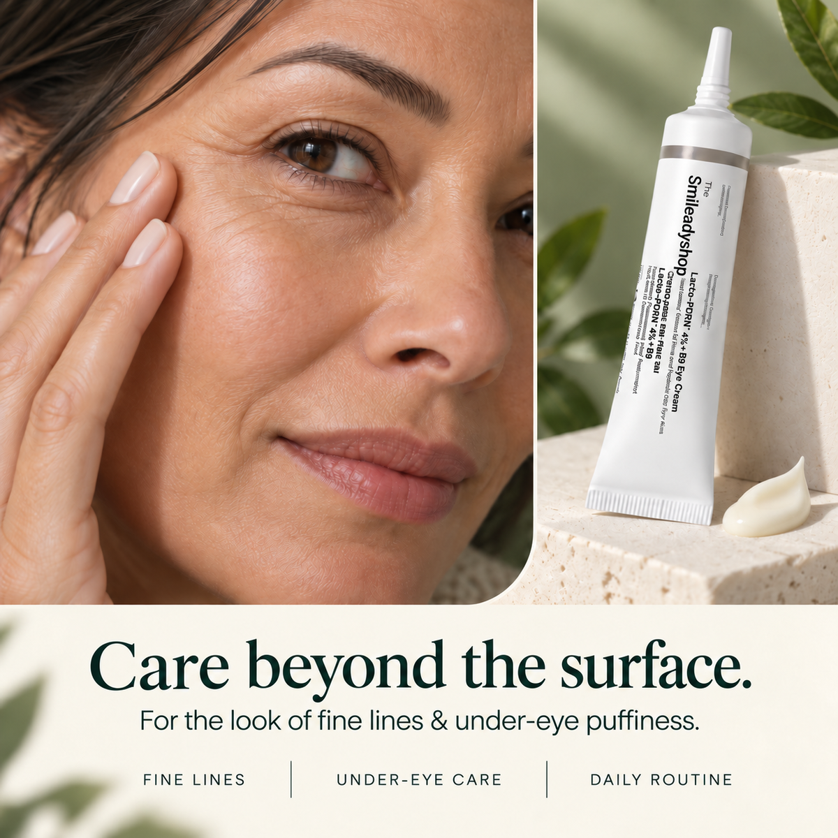 The smileady Lacto-PDRN 4% + B9 Eye Cream - Firming & Brightening Eye Care