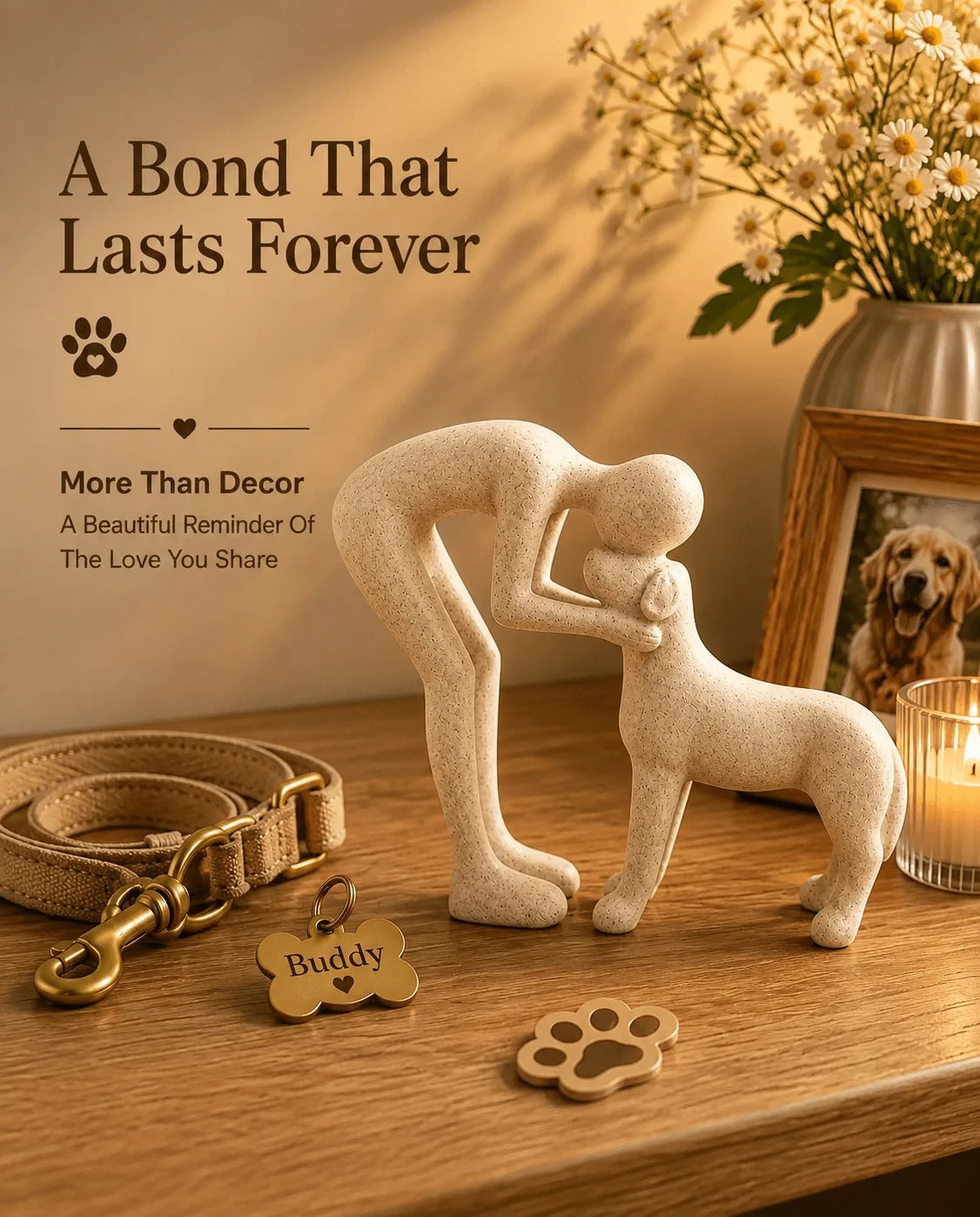 Dog Lover Resin Figurine