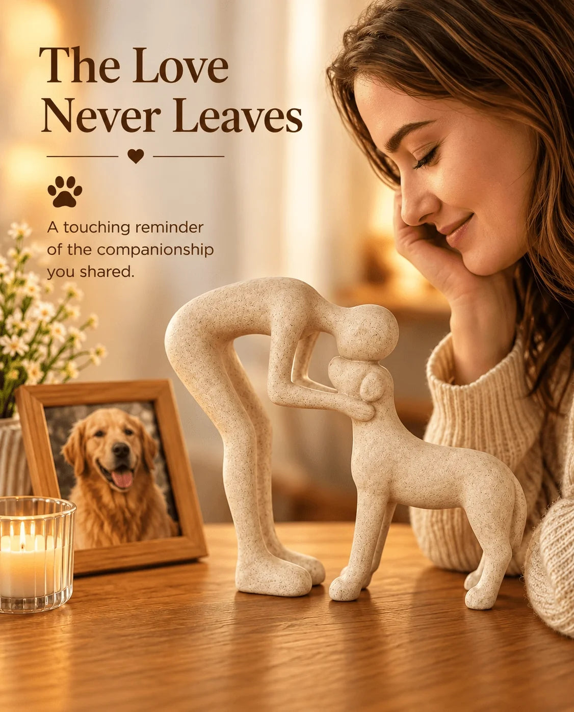 Modern Dog Lover Resin Figurine – Heartfelt Home Decor