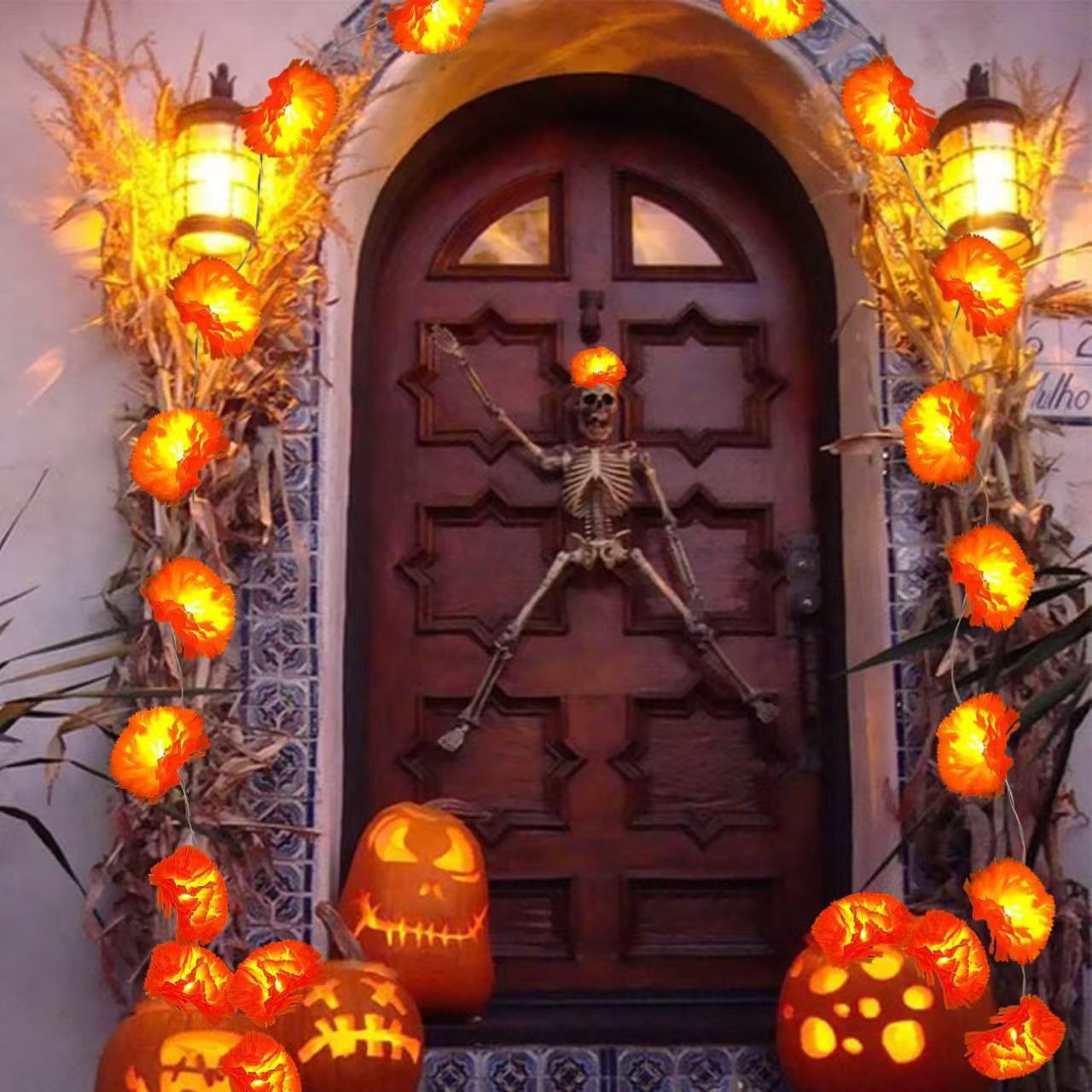 ✨LAST DAY SPECIAL 50% OFF! 🎃Artificial Marigold Flower LED String Lights