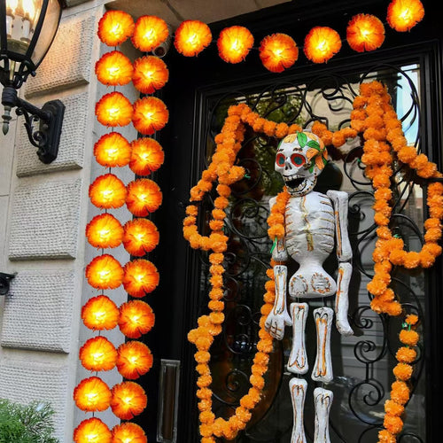 ✨LAST DAY SPECIAL 50% OFF! 🎃Artificial Marigold Flower LED String Lights