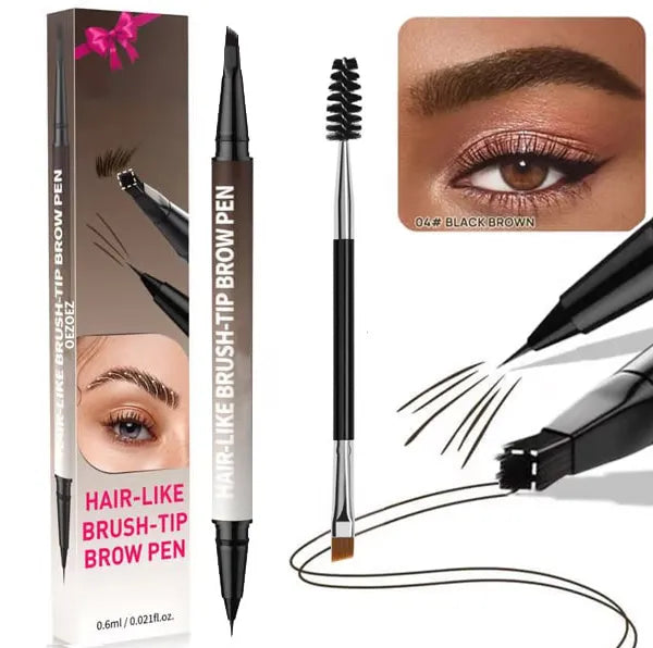 🎉2-in-1 4D Eyebrow Pencil ✅Natural Brow Makeup and Eyelash Line