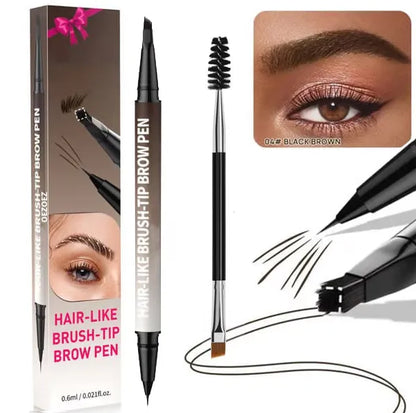 🎉2-in-1 4D Eyebrow Pencil ✅Natural Brow Makeup and Eyelash Line