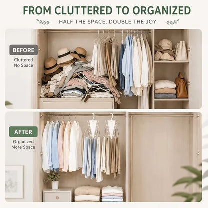 🔥LAST DAY 50%OFF🎁Multi-Functional V-Shaped Double Sided Hanger Storage Rack