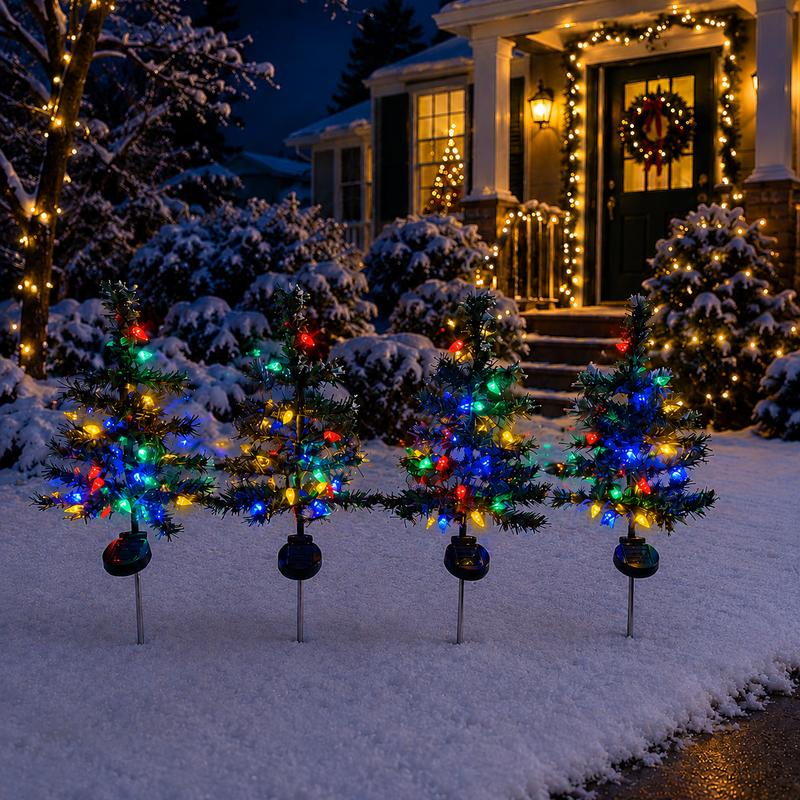 🎄 Solar Christmas Tree Garden Light – Festive Outdoor Holiday Decor