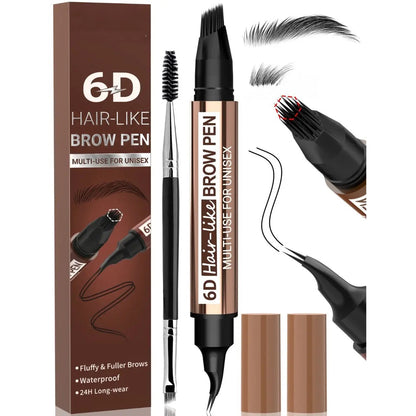 6D Hair-Like Finish Multi-Use Unisex 2-in-1 Brows & Beard Pen