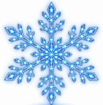 ❄️ 3D LED Snowflake Wall Lights – Remote Control Christmas Décor with Blue & White Glow for Cozy Indoor Holiday Nights✨