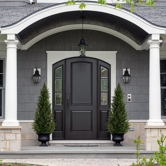 🏆#1 Bestselling🏆--Artificial Cedar And Cypress Wood Courtyard Front Porch Decoration