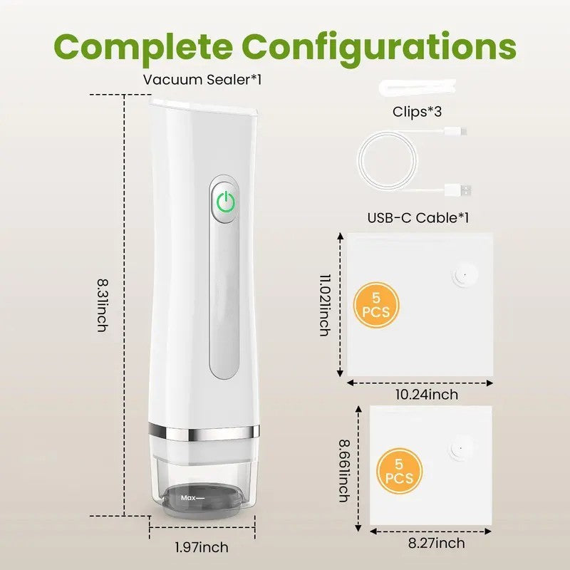 Vacuum sealer complete configuration