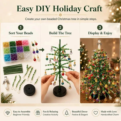 🎄 DIY Christmas tree bead kit – 🎅 Create your own sparkling Christmas decoration