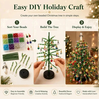 🎄 DIY Christmas tree bead kit – 🎅 Create your own sparkling Christmas decoration