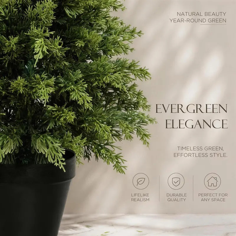 🏆#1 Bestselling🏆--Artificial Cedar And Cypress Wood Courtyard Front Porch Decoration