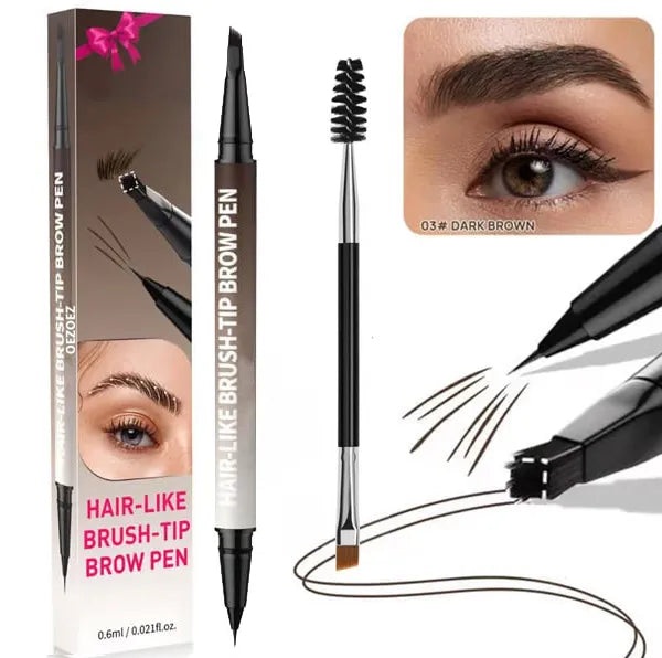 🎉2-in-1 4D Eyebrow Pencil ✅Natural Brow Makeup and Eyelash Line