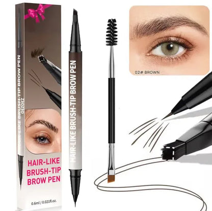 🎉2-in-1 4D Eyebrow Pencil ✅Natural Brow Makeup and Eyelash Line