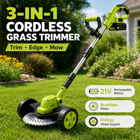🌿40% OFF TODAY⚡ 3-in-1 Cordless Grass Trimmer（Free shipping）