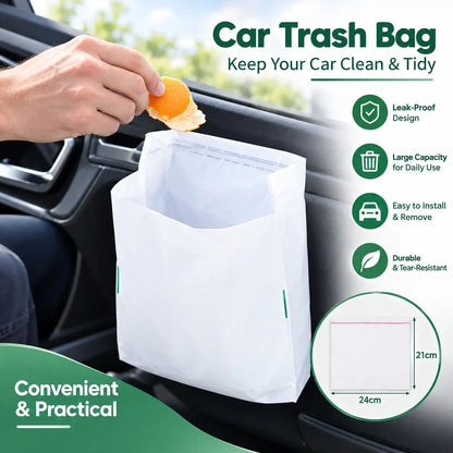🔥Buy More Save More🔥20 pcs /40 pcs car trash bag, self-adhesive vertical disposable cleaning bag