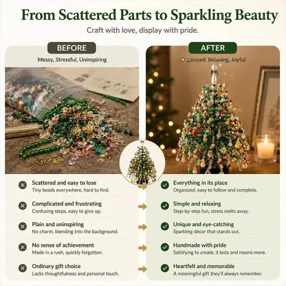 🎄 DIY Christmas tree bead kit – 🎅 Create your own sparkling Christmas decoration