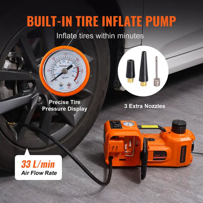Electric Car Jack, 5 Ton/11023 LBS Hydraulic Car Jack