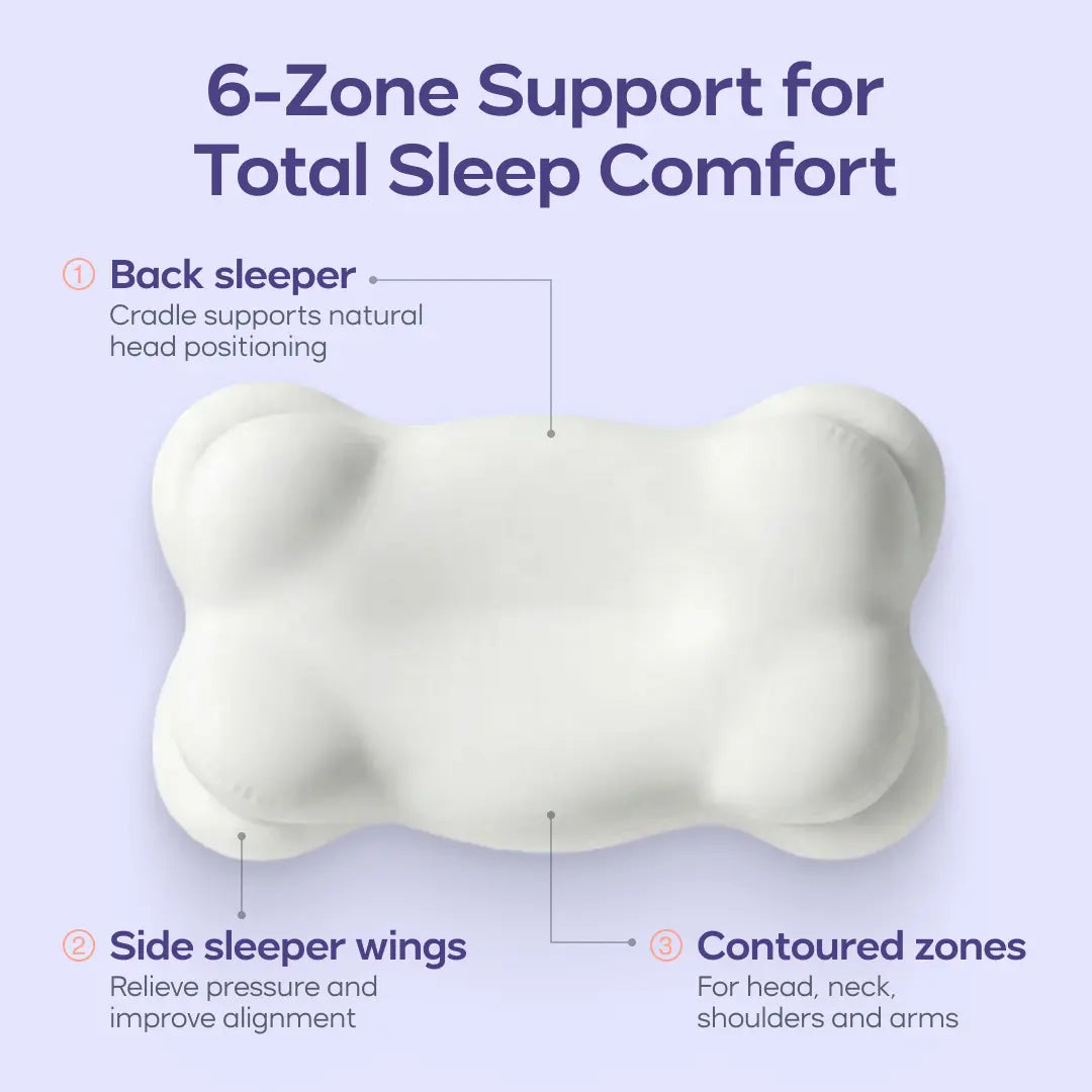 Mellow Sleep Cloud Pillow with Cooling Cover - Ergonomic Support