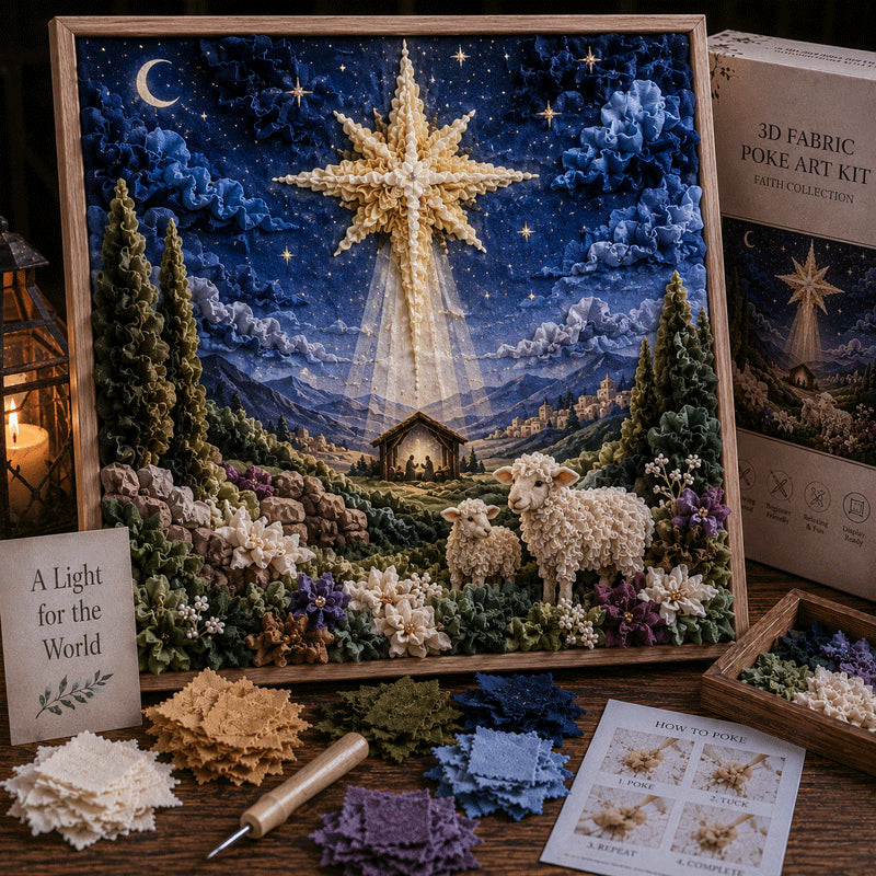 ✝️ ✝️3D Christian Fabric Poke Art Kit