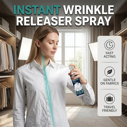 🔥 Instant Wrinkle Release Spray – No Iron Needed, 100ml Travel-Friendly Fabric Refresher