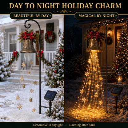 🔥Hot Sale 50% OFF🎄 Christmas Bell Cascade Solar Yard Light✨