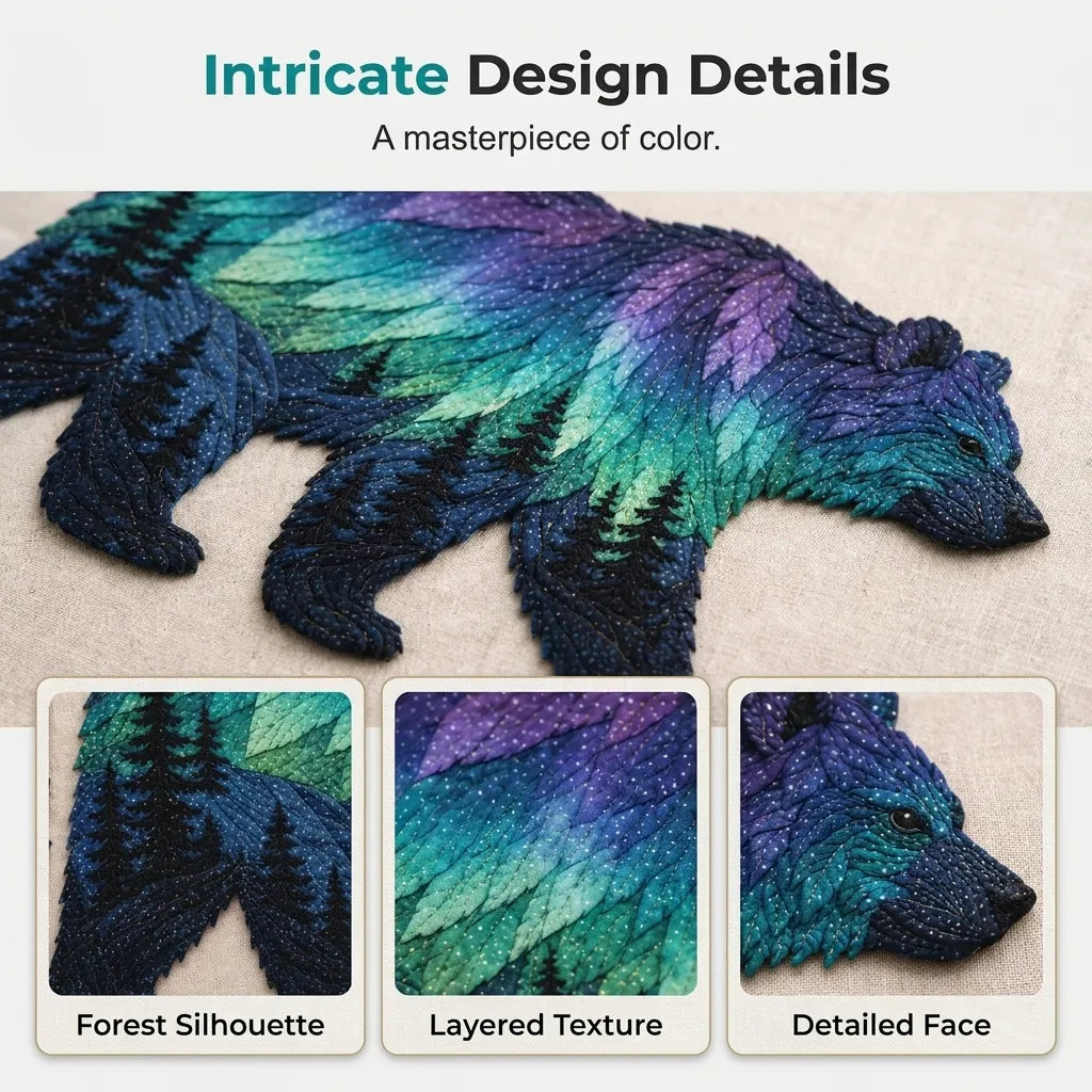 🎁Northern Lights Wildlife DIY Patchwork Kit