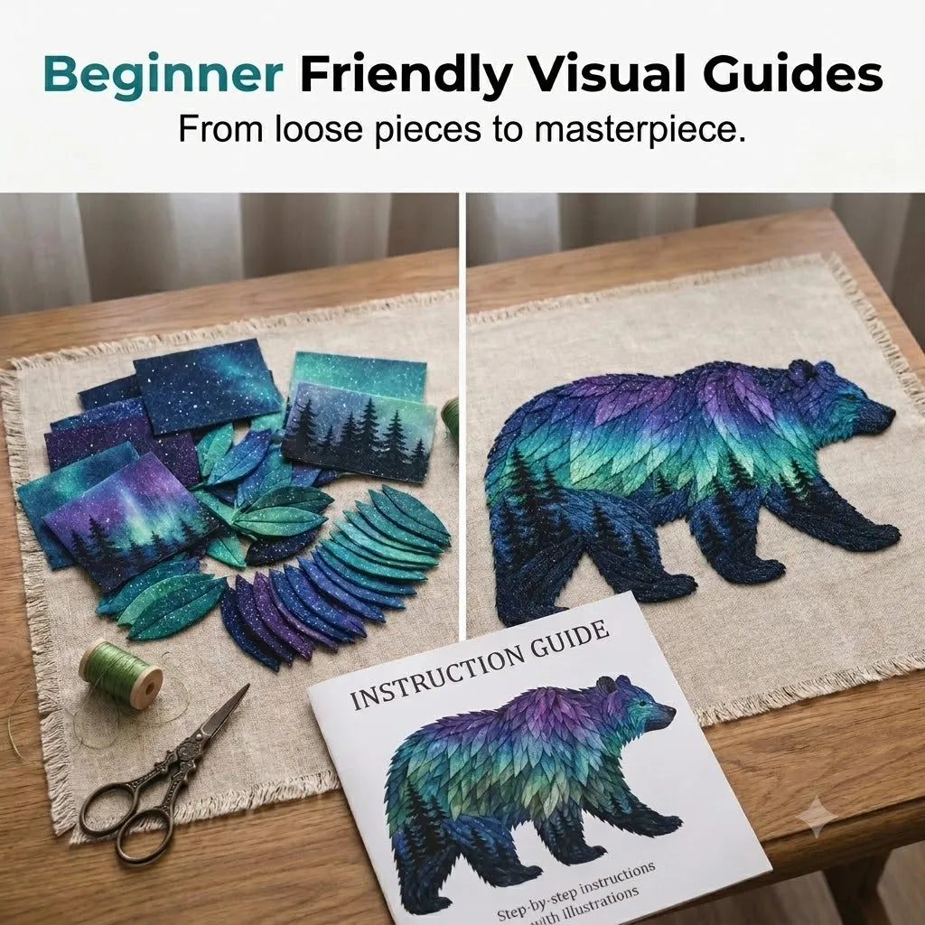 🎁Northern Lights Wildlife DIY Patchwork Kit