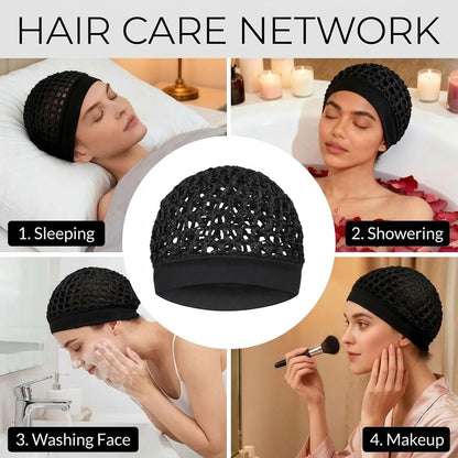 💖Hot 47% OFF🌹🌙 3-Piece Stretchy Wide-Edge Sleeping Cap Set