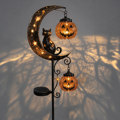 🔥2026🔥70% OFF TODAY 👻 Solar Halloween Garden Stake Light with Black Cat & Pumpkin